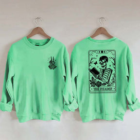 The Reader Tarot Card Front And Back Printing Sweatshirt