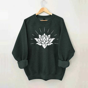 Lotus Burst Strappy Yoga Lover Sweatshirt