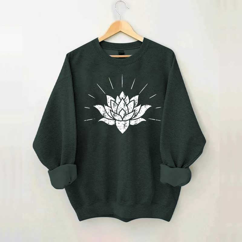 Lotus Burst Strappy Yoga Lover Sweatshirt