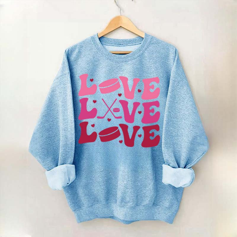 Sports Love Hockey Mom Sweatshirt