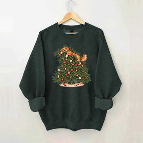 Christmas Tree Dogs Cute Sweatshirt