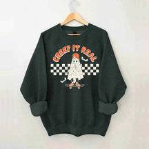 Retro Ghost Creep It Real Halloween Sweatshirt