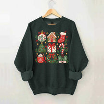 Boho Cozy Christmas Matching Xmas Sweatshirt