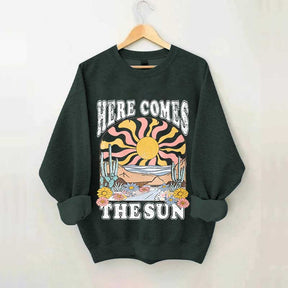 Here Comes The Sun Retro Desert Sweatshirt