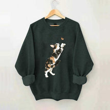Cute Cat and Butterfly Sweatshirt