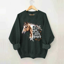 Just A Girl Who Loves Horses Farmer Sweatshirt