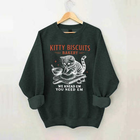 Sourdough Bread Kitty Biscuit Sweatshirt