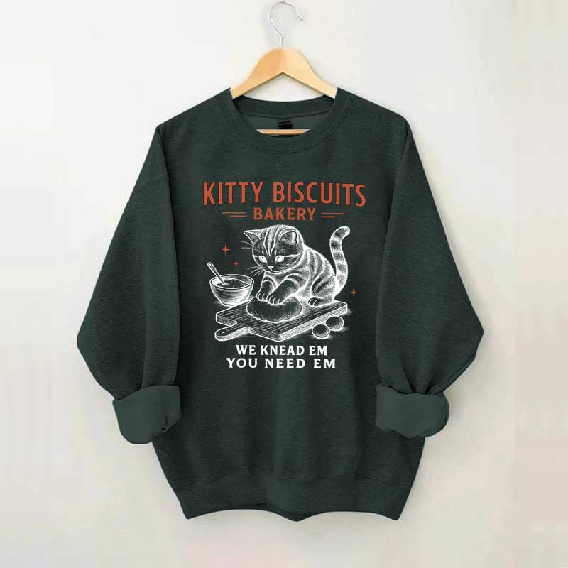 Sourdough Bread Kitty Biscuit Sweatshirt