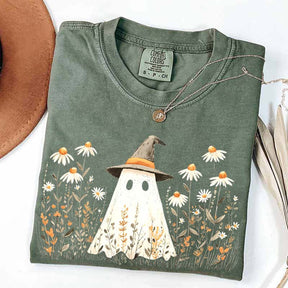 Retro Halloween Fall Aesthetic Daisy Flower T-Shirt