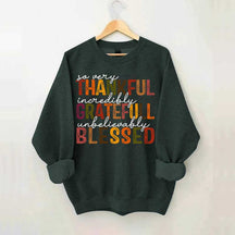 Thankful Grateful Blessed Thanksgiving Sweatshirt