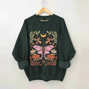 Luna Moth Floral Sweatshirt
