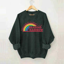 Teacher Reading Rainbow Sweatshirt