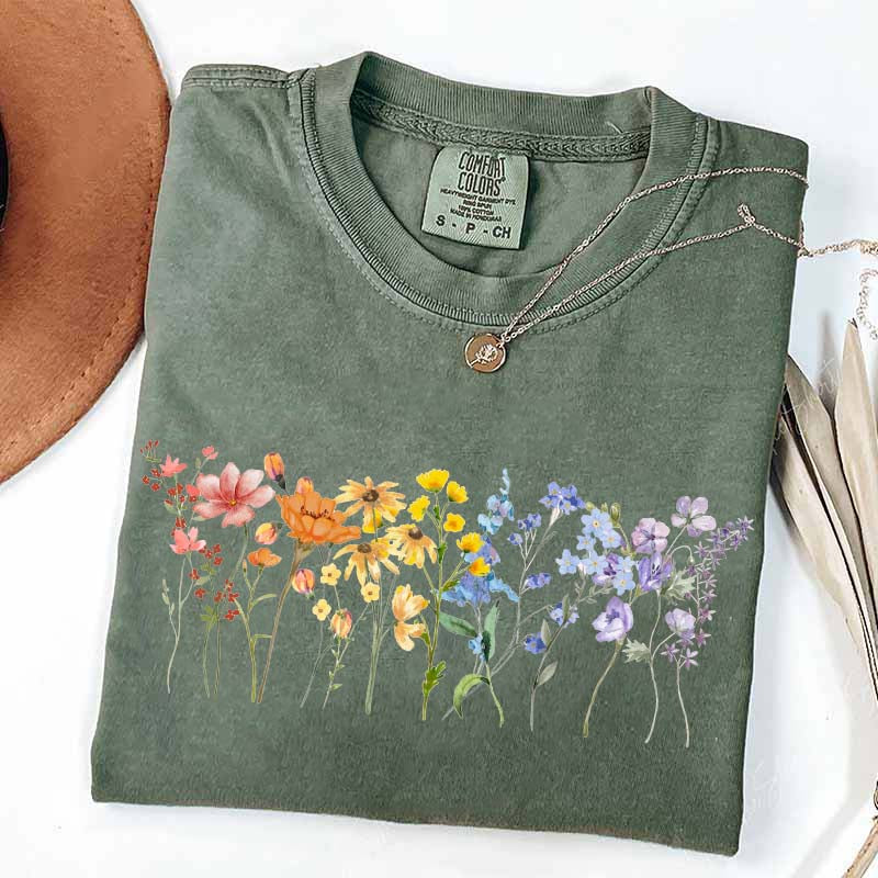 Wildflower LGBT Rainbow Floral T-Shirt