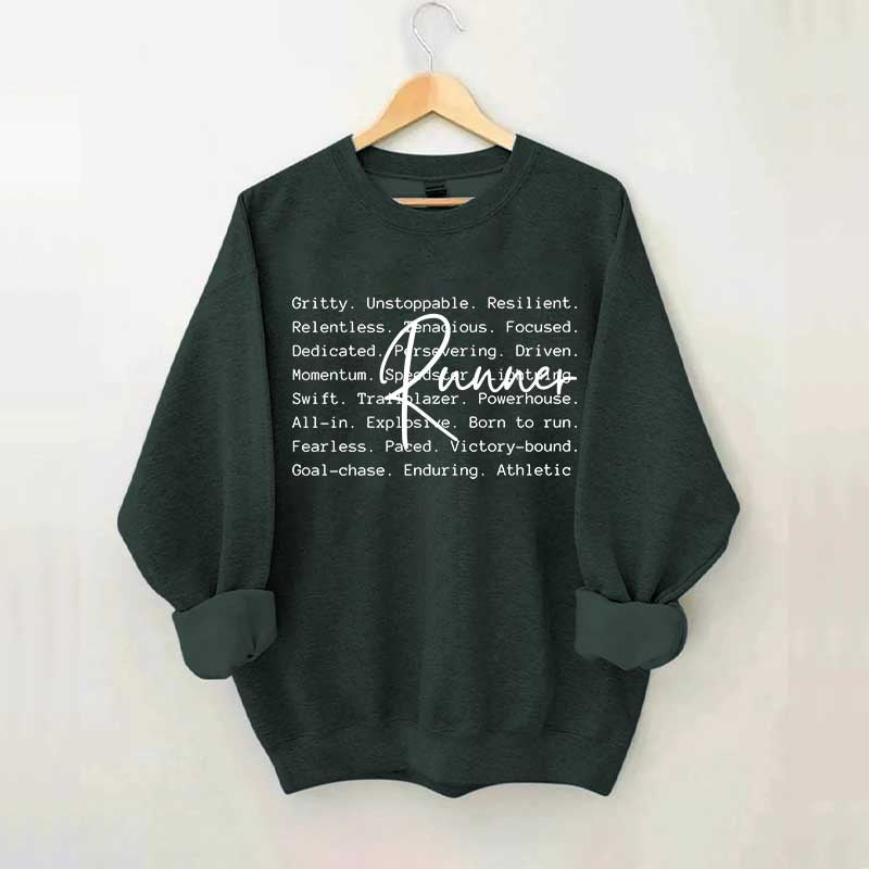 Runner Words Marathon Sweatshirt