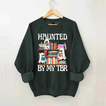 Haunted By My TBR Cute Ghost Reading Books Sweatshirt