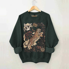 Retro Tiger Wild Cat Sweatshirt