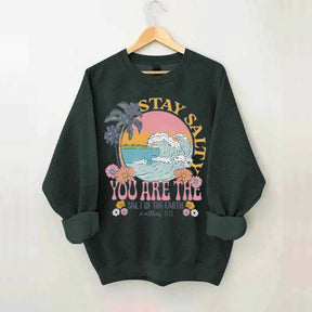 Stay Salty Bible Verse Beach Sweatshirt