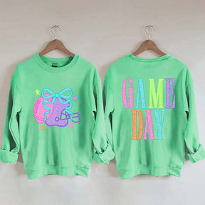 School Spirit Football Printed Sweatshirt