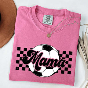 Checkered Mama Soccer Mama T-Shirt