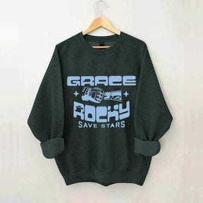 Grace Rocky Save Stars Book Lover Style Sweatshirt