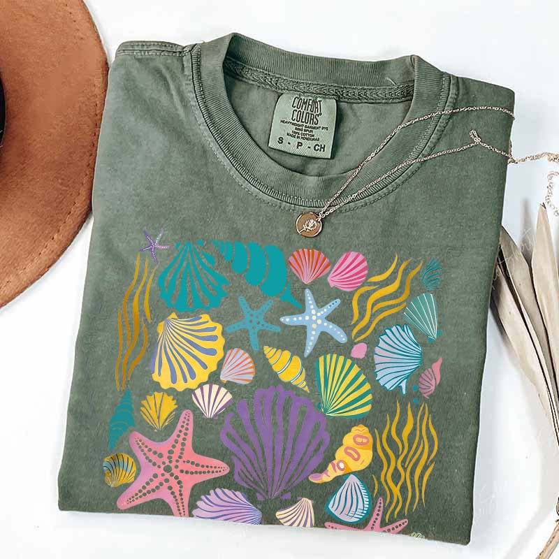 Vintage Seashells Ocean T-Shirt