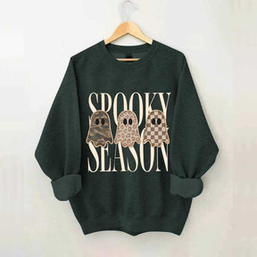 Leopard Ghost Spooky Season Sweatshirt