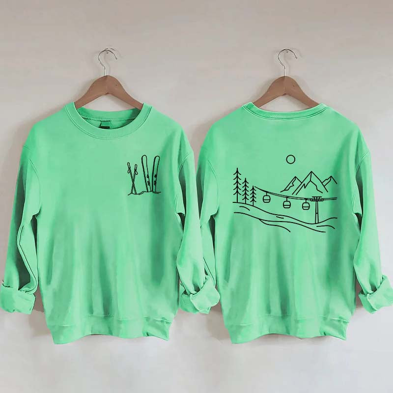 Minimalist Ski Design Sweatshirt