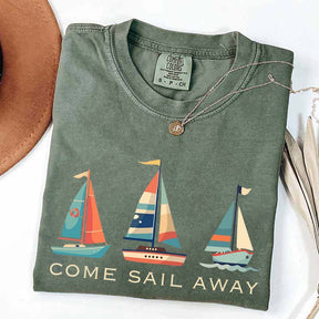 Colorful Sailboat Nautical Beach T-Shirt
