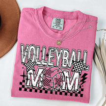 Checkered Volleyball Mom T-Shirt