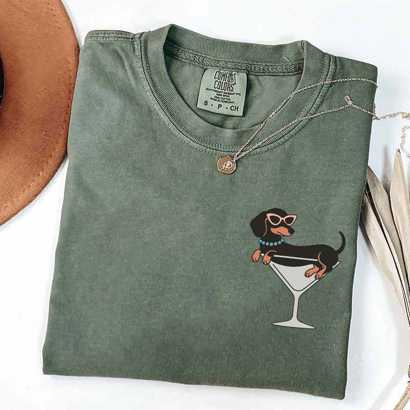 Weenies and Martinis Dachshund Weenie Tini T-Shirt