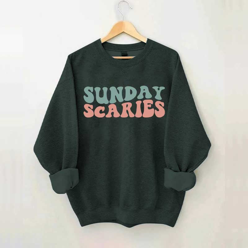 Retro Christmas Sunday Scaries Sweatshirt