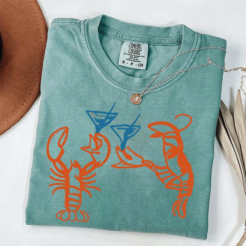 Lobster Crab Martini T-Shirt