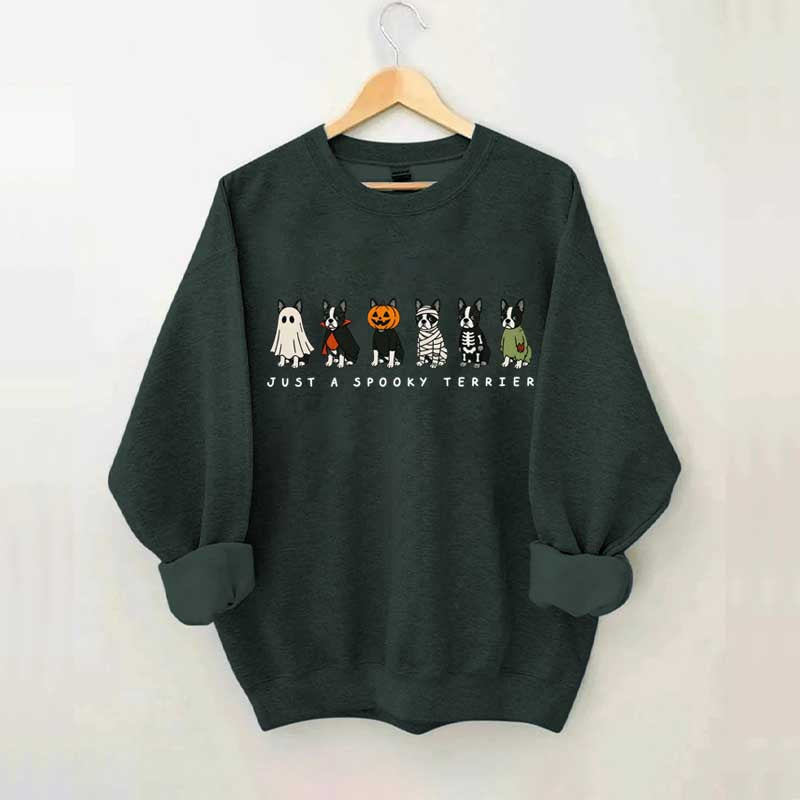 Spooky Boston Terrier Halloween Sweatshirt