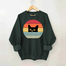 Retro Black Cat Crazy Sweatshirt