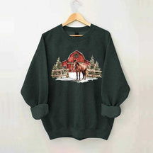 Christmas Horse Western Desert Sweatshirt