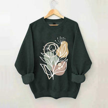 Modern Botanical Abstract Floral Sweatshirt