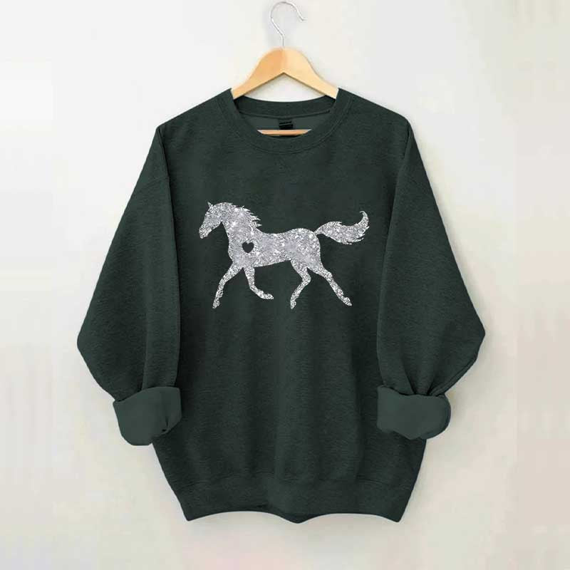Glitter Horse Sweatshirt