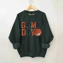Game Day Basketball Bling Printed Sweatshirt