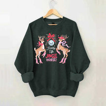 Preppy Cowgirl Christmas Reindeer Sweatshirt