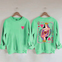 Vintage Queen of Hearts Graphic Sweatshirt