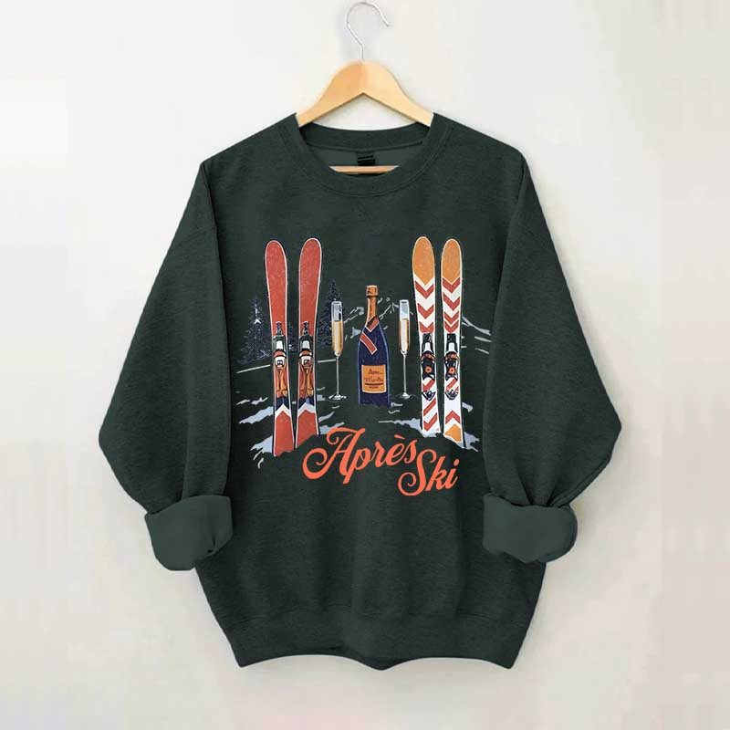 Apres Ski Champagne New Years Eve Sweatshirt