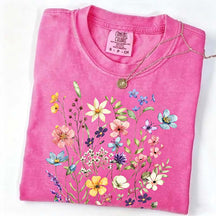 Retro Summer Floral Vibes  T-Shirt