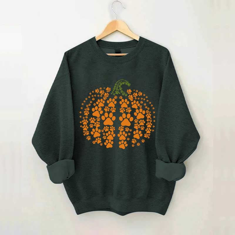 Paw Pumpkin Halloween Dog Sweatshirt