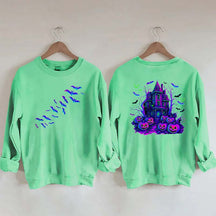 Halloween Haunted House Bats Sweatshirt
