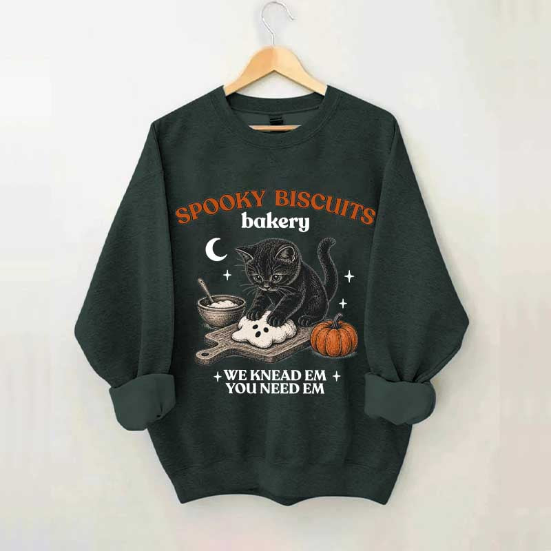 Kitty Biscuits Vintage Baking Pumpkin Sweatshirt