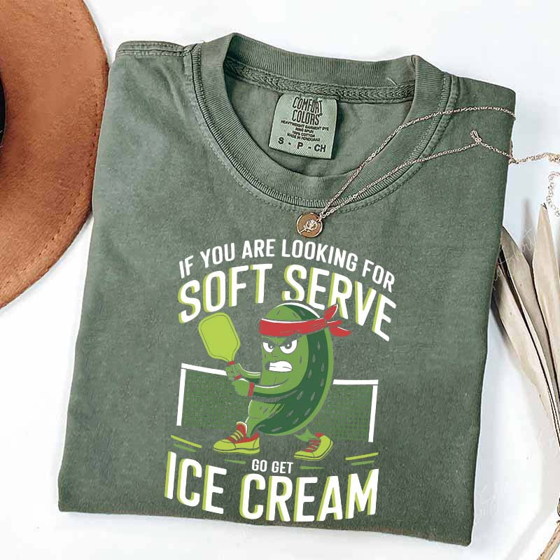Soft Serve Pickleball Joke T-Shirt