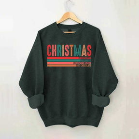 Retro Christmas Santa Clause Xmas Light Sweatshirt