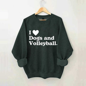 I Love Dogs and Volleyball Sweatshirt