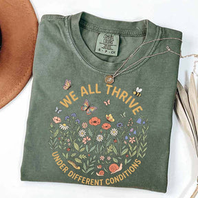 Neurodiversity Awareness Retro Wildflowers T-Shirt
