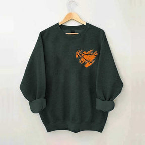 Retro Heart Basketball Mama Sweatshirt